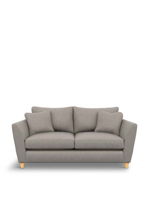 Heal's Torino 4 Seater Sofa Broadweave Pebble in Grey, Size 223x97x91