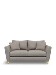 Heal's Torino 4 Seater Sofa Broadweave Pebble in Grey, Size 223x97x91