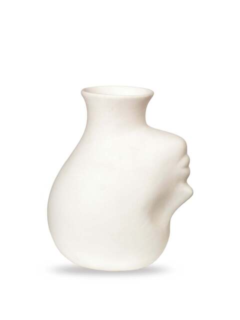 POLSPOTTEN Upside Down Head Vase in White