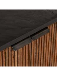 Barker and Stonehouse Trinidad Fluted Reclaimed Teak Wood Sideboard, in Brown, Size 200cm - thumbnail 5