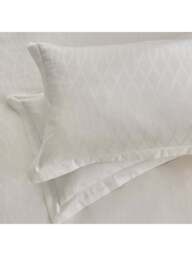 Bedeck of Belfast Fine Linens Ravello 250 Thread Count Cover Set in Chalk, Cotton, Size Double - thumbnail 2