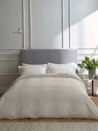 Bedeck of Belfast Fine Linens Ravello 250 Thread Count Cover Set in Chalk, Cotton, Size Double