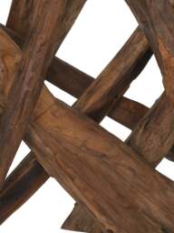 Barker and Stonehouse Whinfell Console Table in Reclaimed Teak With Glass Top - thumbnail 4