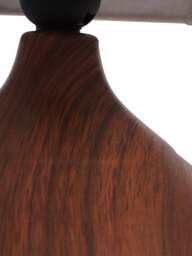Libra Interiors Ashford Wood Effect Ceramic Table Lamp With Shade E27 60W in Beige, Wood/Metal - thumbnail 3