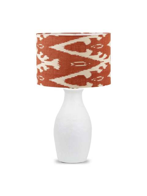 Pacific Lifestyle Ikat Cylinder Lamp Shade in orange, Size 40cm - image 1