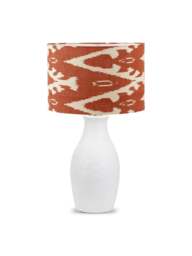 Pacific Lifestyle Ikat Cylinder Lamp Shade in orange, Size 40cm - thumbnail 1