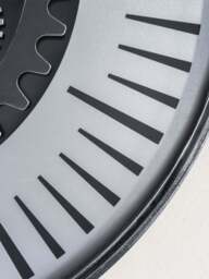 Libra Interiors Palladium Wall Clock With Moving Dials Black N in Black Nickle, Size 100x8x100 - thumbnail 5