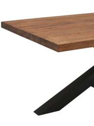 Barker and Stonehouse Navarro Star Dining Table in Dark Oak, Size 220cm - thumbnail 4