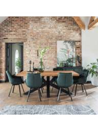 Barker and Stonehouse Navarro Star Dining Table in Dark Oak, Size 220cm - thumbnail 5