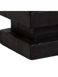 Barker and Stonehouse Wicken Recycled Pine Stool in Black - thumbnail 4
