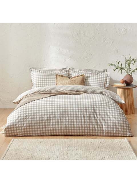 Yard Living Barton Duvet Cover Set in Natural, Size Superking - image 1
