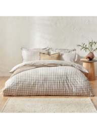 Yard Living Barton Duvet Cover Set in Natural, Size Superking
