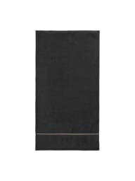 TURNER BIANCA Bianca Zero Twist Satin Stitch Bath Sheet in Black, Cotton/Linen/Satin - thumbnail 1