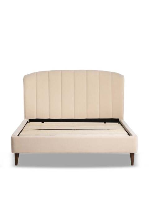 Barker and Stonehouse Reyes Fabric Double Bed Frame in Neutral - image 1