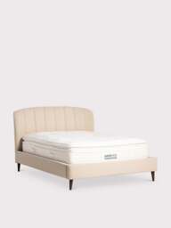 Barker and Stonehouse Reyes Fabric Double Bed Frame in Neutral - thumbnail 2
