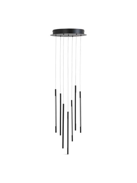 Heal's Saber Led Chandelier 7 Light Cluster Pendant in Black