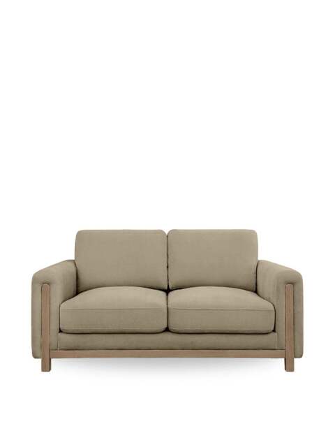 Barker and Stonehouse Reynard Fabric Loveseat 2 Seater in Neutral - image 1