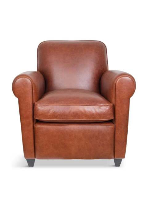 Heal's Heal’s Barrington Ii Club Chair in Tan, Leather, Size 84x78x70