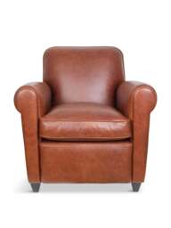 Heal's Barrington Ii Club Chair in Tan, Leather, Size 84x78x70
