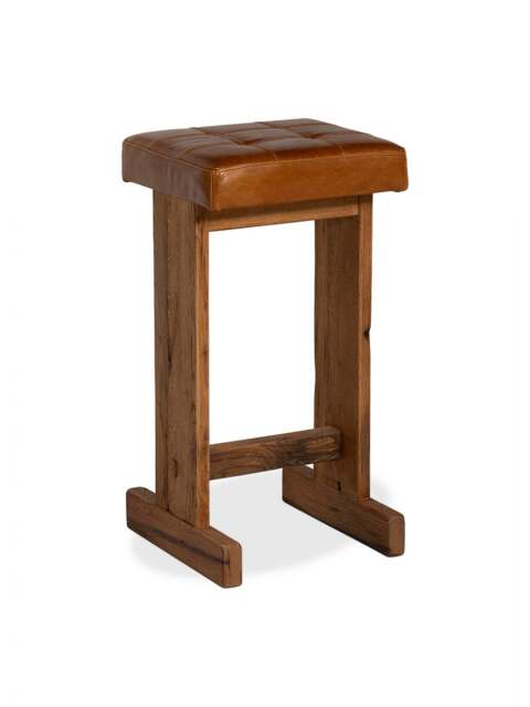 Barker and Stonehouse Caledon Bar Stool in Brown, Leather - image 1