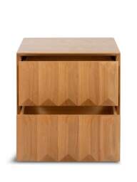 Heal's Wilton Wide Bedside Table Oak in Brown, Wood/Metal - thumbnail 4