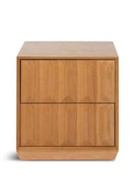Heal's Wilton Wide Bedside Table Oak in Brown, Wood/Metal - thumbnail 1