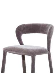 Libra Interiors Cruise Upholstered Bar Stool in Grey, Size H100xW48xD - thumbnail 4