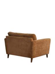 Barker and Stonehouse Benton Fabric Snuggle Chair in Orange, Size 2 Seater - thumbnail 5