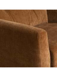 Barker and Stonehouse Benton Fabric Snuggle Chair in Orange, Size 2 Seater - thumbnail 3