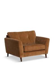 Barker and Stonehouse Benton Fabric Snuggle Chair in Orange, Size 2 Seater - thumbnail 1