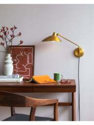 Heal's Milton Swing Arm Wall Light Brass in Gold, Size 34x21x52.2 - thumbnail 5