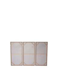 Libra Interiors Framed Tropical Birds 3 Piece Canvas in Naturals Gold, Size 140x4x70cm - thumbnail 3