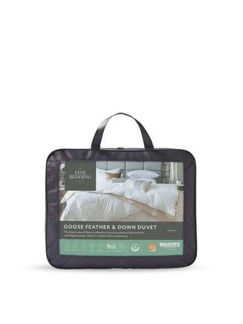 The Fine Bedding Company Goose Feather & Down Duvet All Seasons in White, Size King - image 1