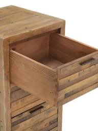 Barker and Stonehouse Charlie Reclaimed Wood 6 Drawer Lingerie Tallboy in Reclaimed Oakland Finish - thumbnail 5