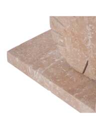 Libra Interiors Catania Travertine Bookends in Grey, Size 15x31x8 - thumbnail 4