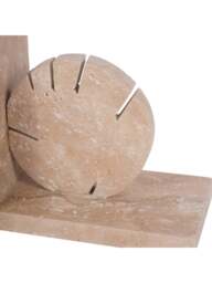 Libra Interiors Catania Travertine Bookends in Grey, Size 15x31x8 - thumbnail 3