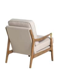 Barker and Stonehouse Merrin Cream Fabric Accent Chair With Wood Frame in Neutral - thumbnail 3