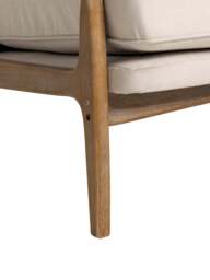 Barker and Stonehouse Merrin Cream Fabric Accent Chair With Wood Frame in Neutral - thumbnail 4