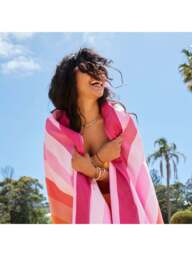 Dock & Bay Large Beach Towel Pink in Miami Sorbet - thumbnail 4