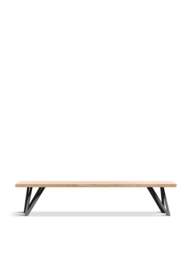 Heal's Vienna Bench White Oak Straight Edge in Brown, Size 200x35x45