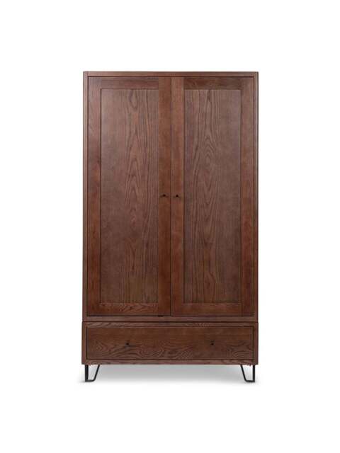 Heal's Brunel Double Wardrobe Dark Wood in Brown, Size 100x55x176 - image 1