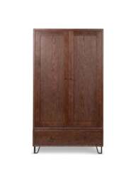 Heal's Brunel Double Wardrobe Dark Wood in Brown, Size 100x55x176 - thumbnail 1