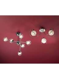 Dar Lighting Zeke Semi Flush Light in Polished Chrome - thumbnail 4