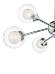 Dar Lighting Zeke Semi Flush Light in Polished Chrome - thumbnail 2