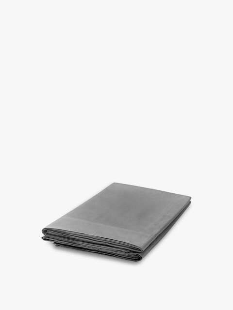 Bedeck of Belfast Fine Linens 300 Thread Count Flat Sheet in Charcoal, Cotton, Size Superking - image 1