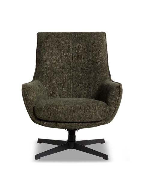 Barker and Stonehouse Draycott Fabric Swivel Armchair in Green - image 1