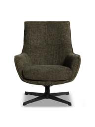 Barker and Stonehouse Draycott Fabric Swivel Armchair in Green - thumbnail 1