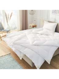 Brinkhaus Blue Goose Down Duvet Warm 9.5 Tog in White, Cotton, Size Single - thumbnail 4