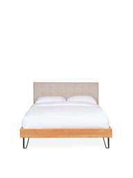 Heal's Brunel King Bed Oatmeal in Neutral, Wood/Metal - thumbnail 1