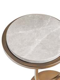 Libra Interiors Marco Accent Table Grey in Grey/Gold/Bronze - thumbnail 3